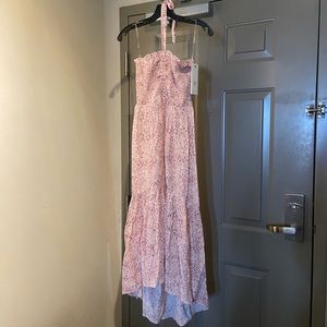 NWT Hale Bob blush silk maxi dress, size xs